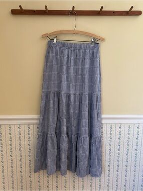 Max Studio Plaid Maxi Skirt